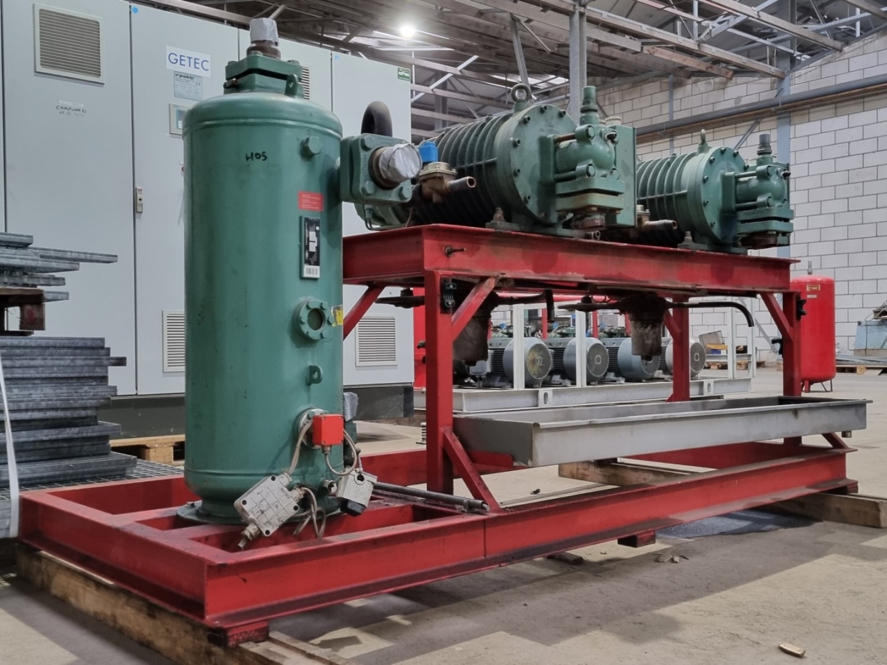 Used Bitzer HSN 7471 75 X2 Semi Hermetic Screw Compressors Freon HOS BV