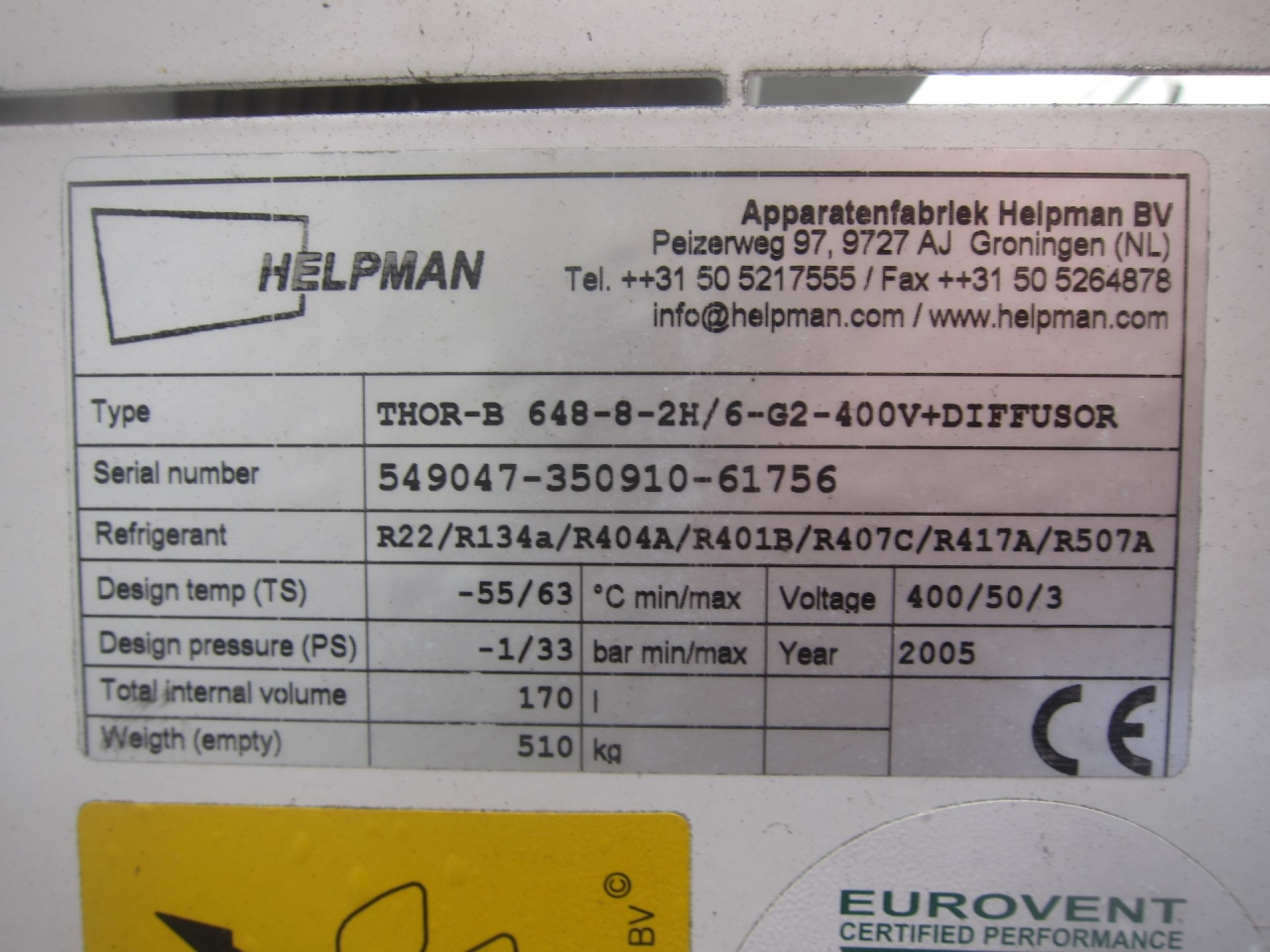 Used Helpman THOR-B 648-8-2H/6-G2 H - HOS BV