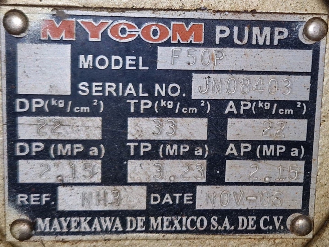 Used Mycom FM160L-L screw compressor unit on NH3 (ammonia). | HOS BV