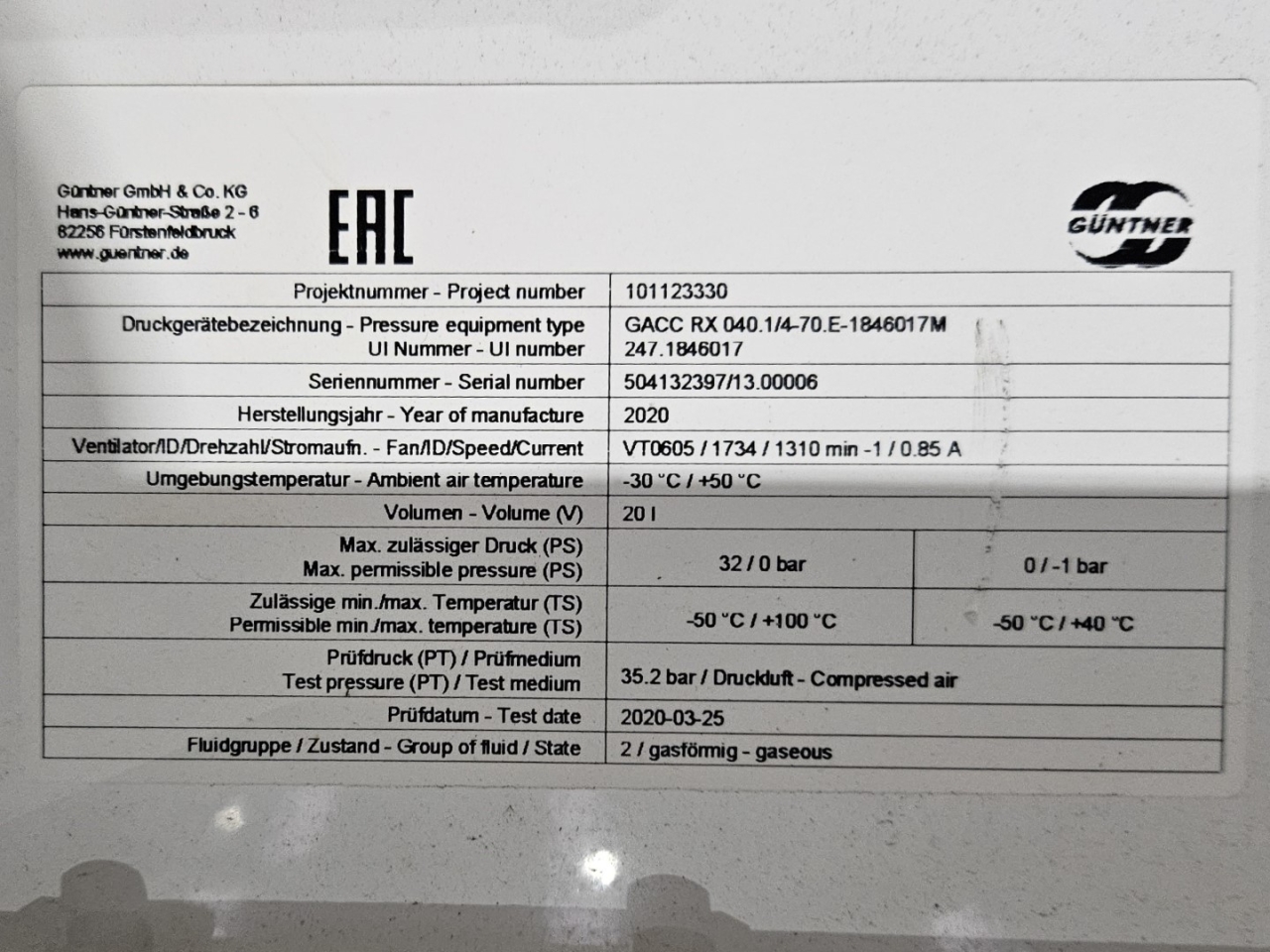 Used Güntner GACC RX 040.1/4-70.E evaporator on Freon - HOS BV