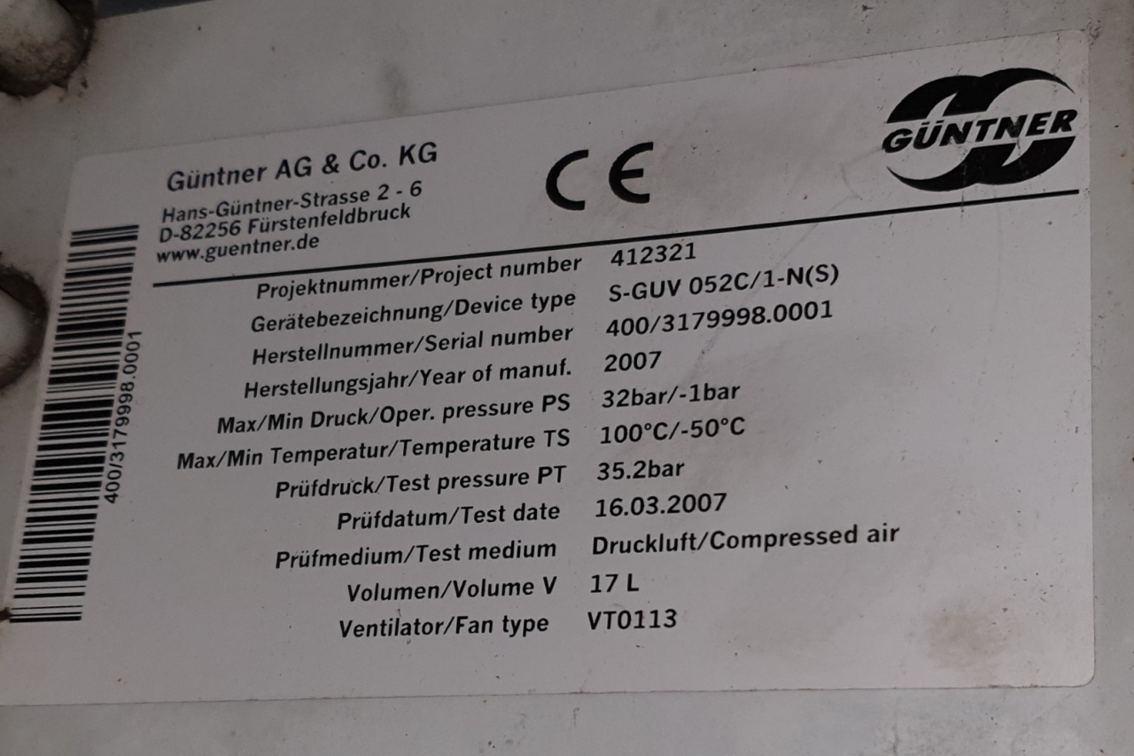 Used Güntner S-GUV 052C/1-N(S) glycol drycooler - HOS BV