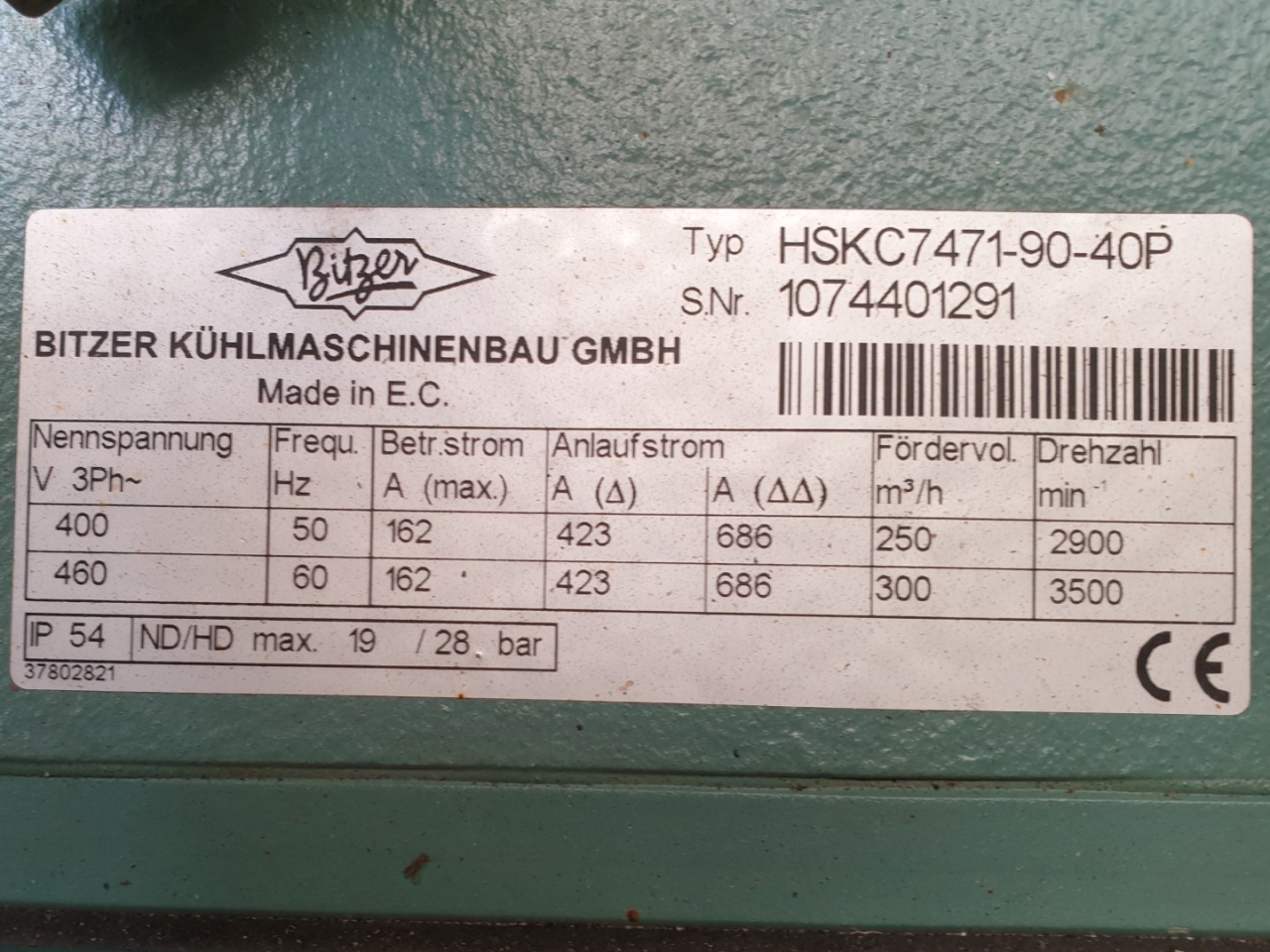 Bitzer CSHK 7471 - 90 -40P compressor - HOS BV