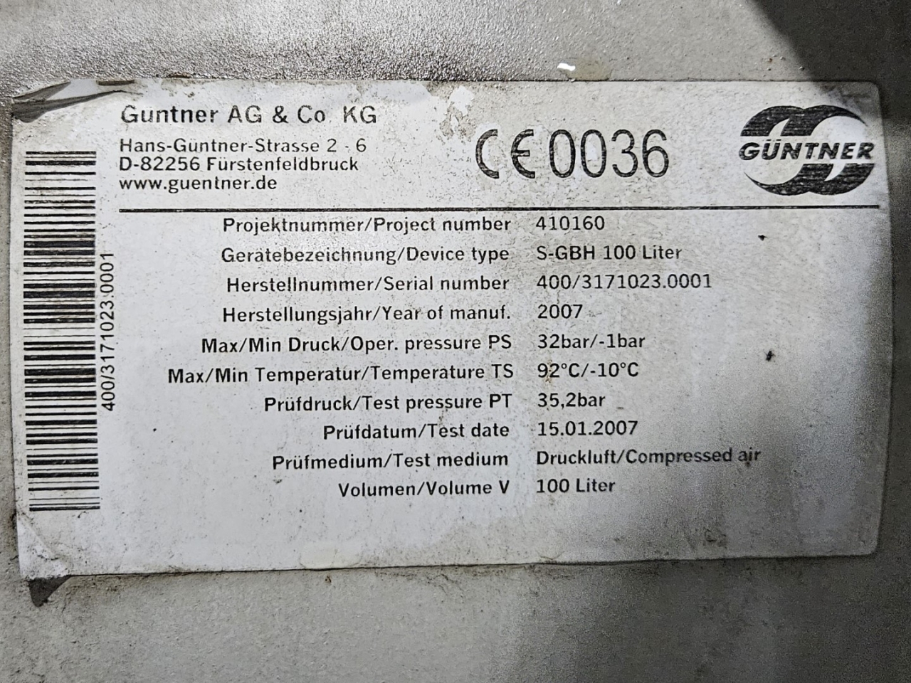 Used Güntner GVH 090.2B/3-S(D) air cooled condenser on Freon. - HOS BV