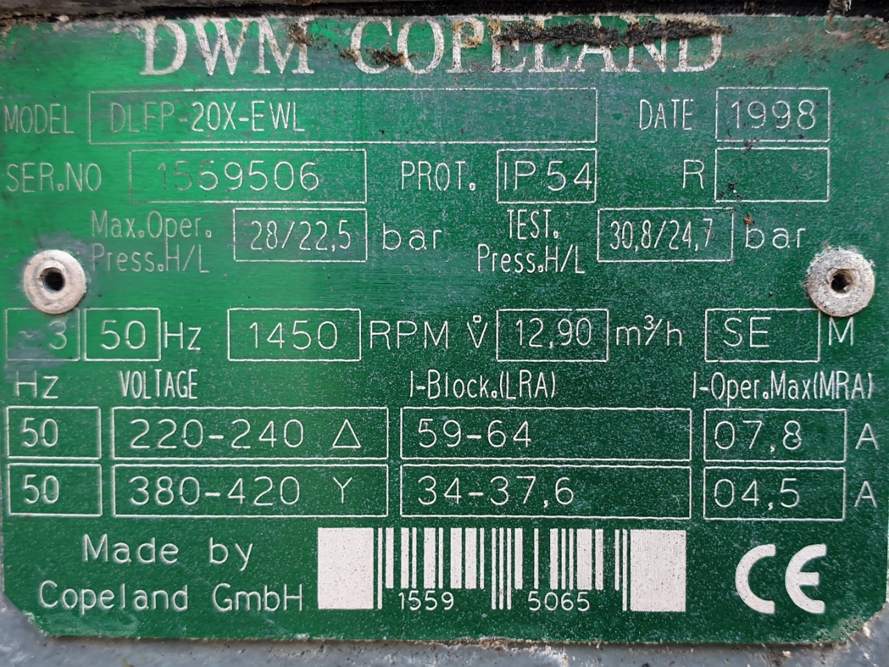 Used Copeland DLFP-20x-EWL - HOS BV