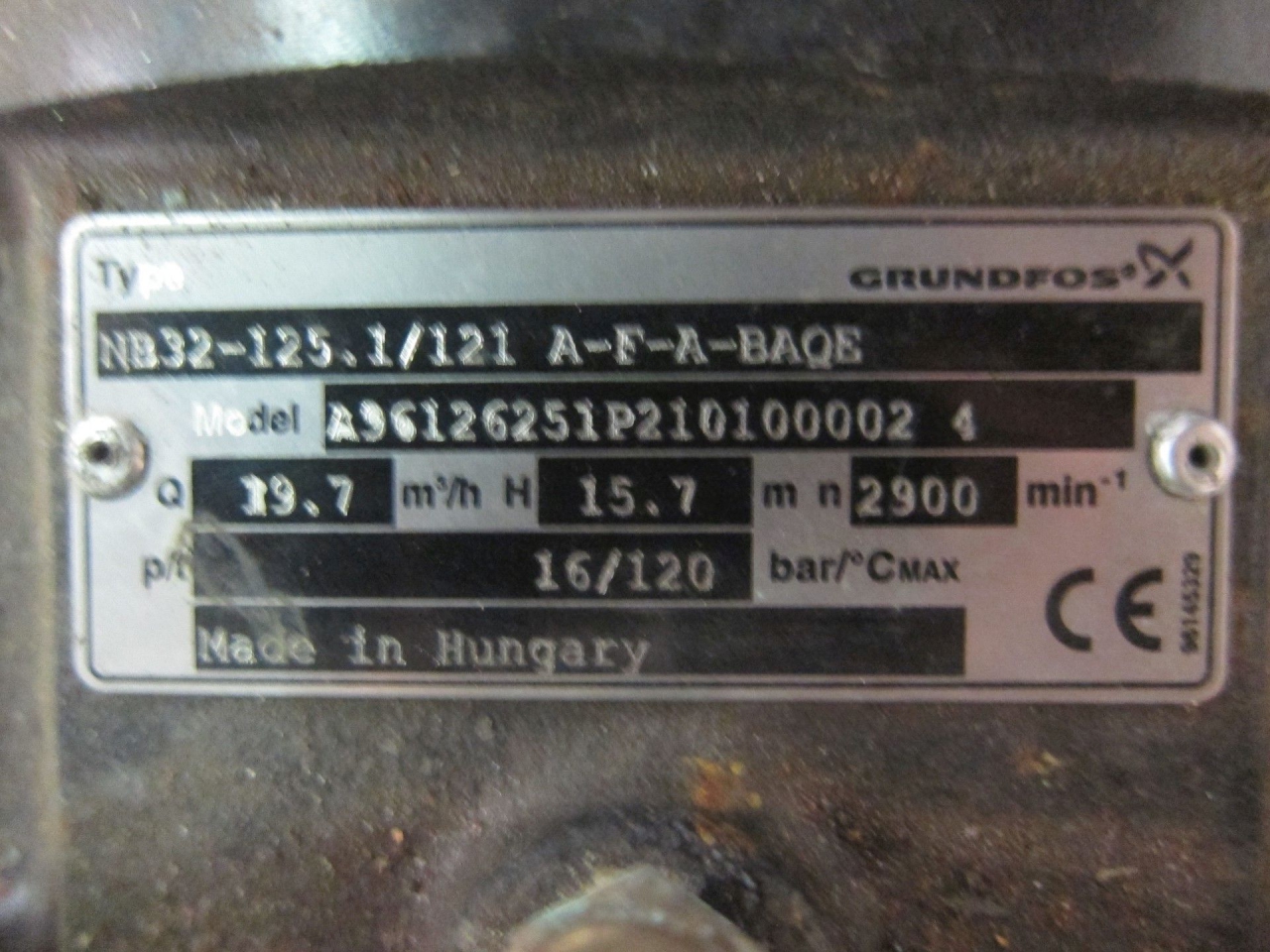 Used Grundfos NB 32-125.1/121 waterpump - HOS BV