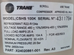 Trane CSHS 100K