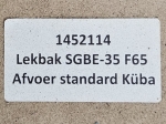 Kuba SGBE-35 F65 Drip Tray